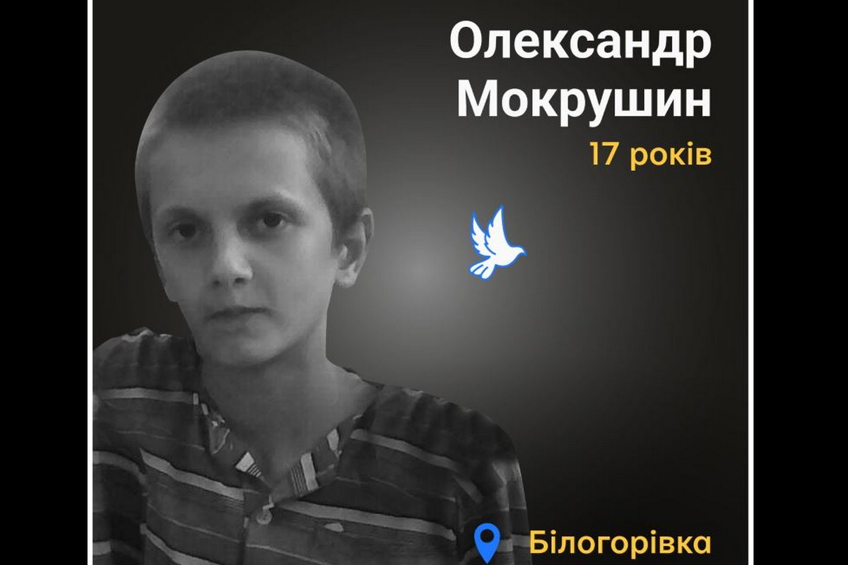 Меморіал: вбиті росією. Олександр Мокрушин, 17 років, Луганщина, травень