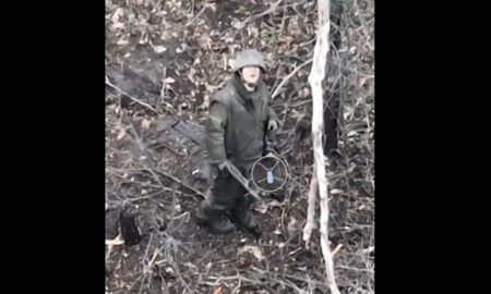 ВІДЕО: Окупант тікав від українського дрона і привів ЗСУ на позиції росіян