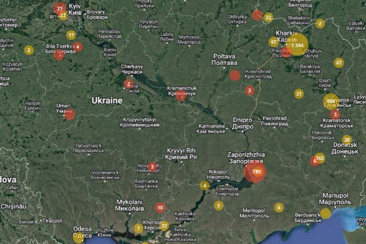 В Україні з'явилася мапа вибухонебезпечних територій