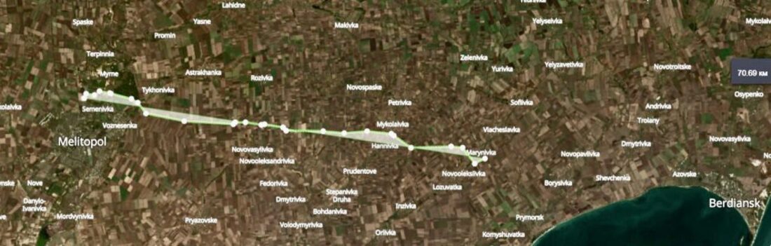 У Запорізькій області окупанти вирили "мега-окоп" - супутникові знімки