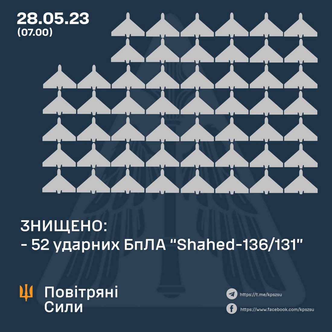 Інформація від Повітряних сил про атаку 28 травня