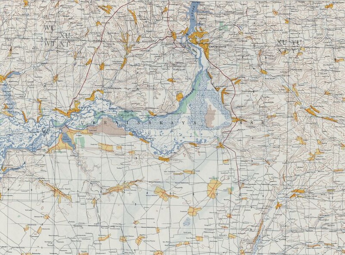 мапа каховське водосховище