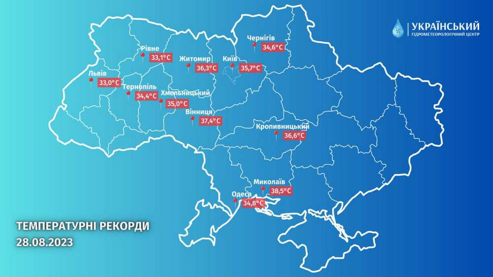 Спека в Україні: в 11 областях зафіксовано температурні рекорди