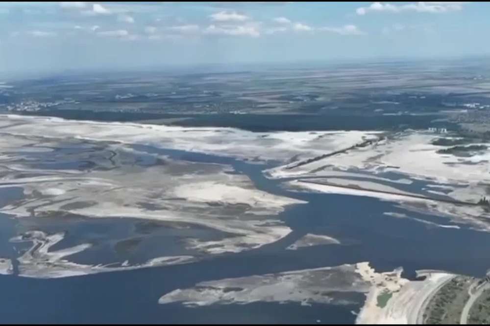 Каховське водосховище через 2 місяці після російського теракту