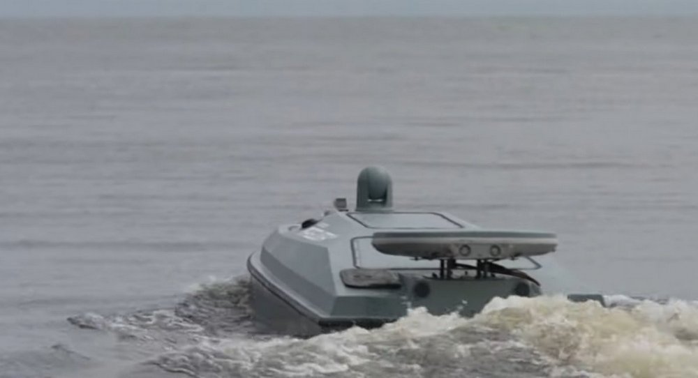 Український надводний дрон камікадзе Magura V5, скріншот з відео видання CNN