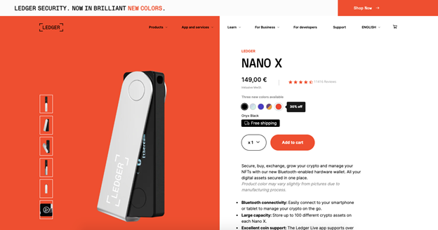Апаратний гаманець Ledger Nano X