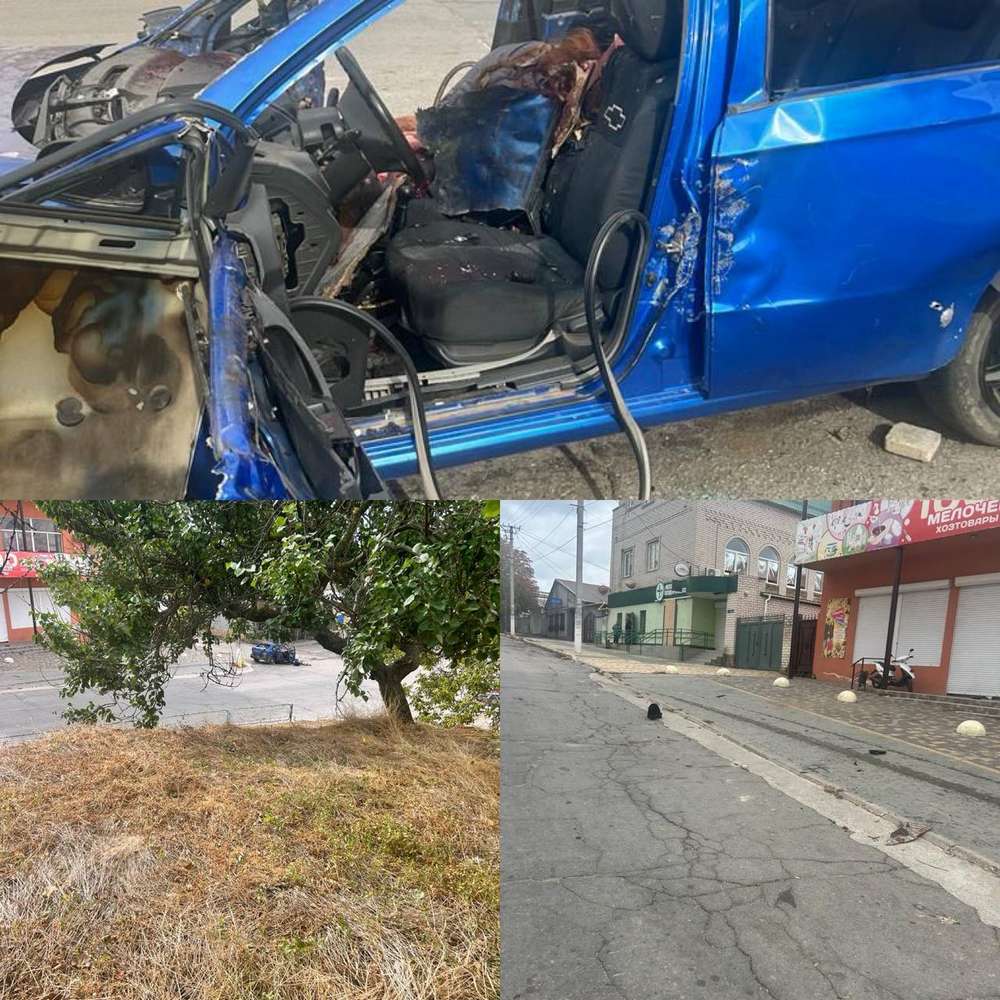 Росіяни атакували дроном цивільну автівку в Бериславі: жінка загинула, її чоловік в лікарні