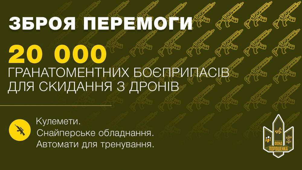 Фонд Порошенка і ГО «Справа Громад» спрямували вже 4 млрд грн на ЗСУ від початку великої війни