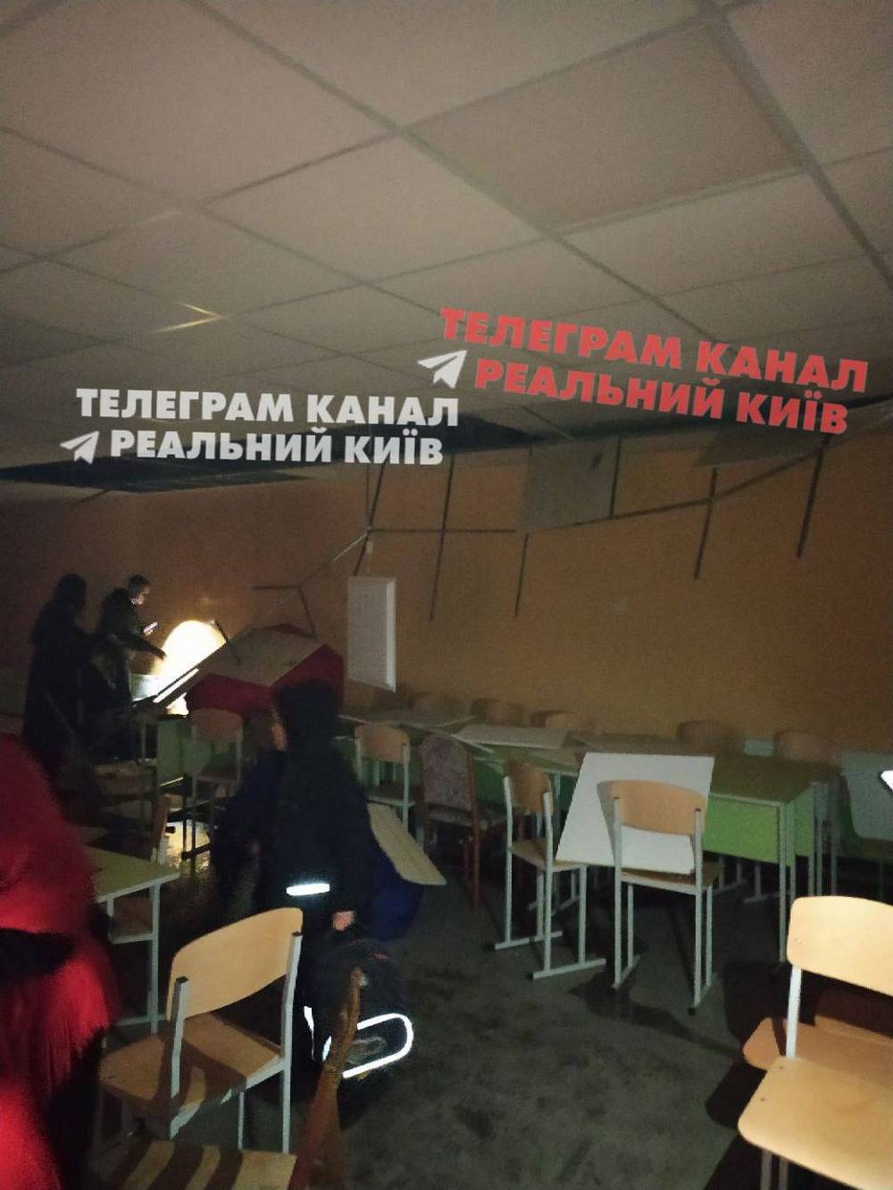 У Києві впала стеля в укритті школи під час повітряної тривоги (відео)7