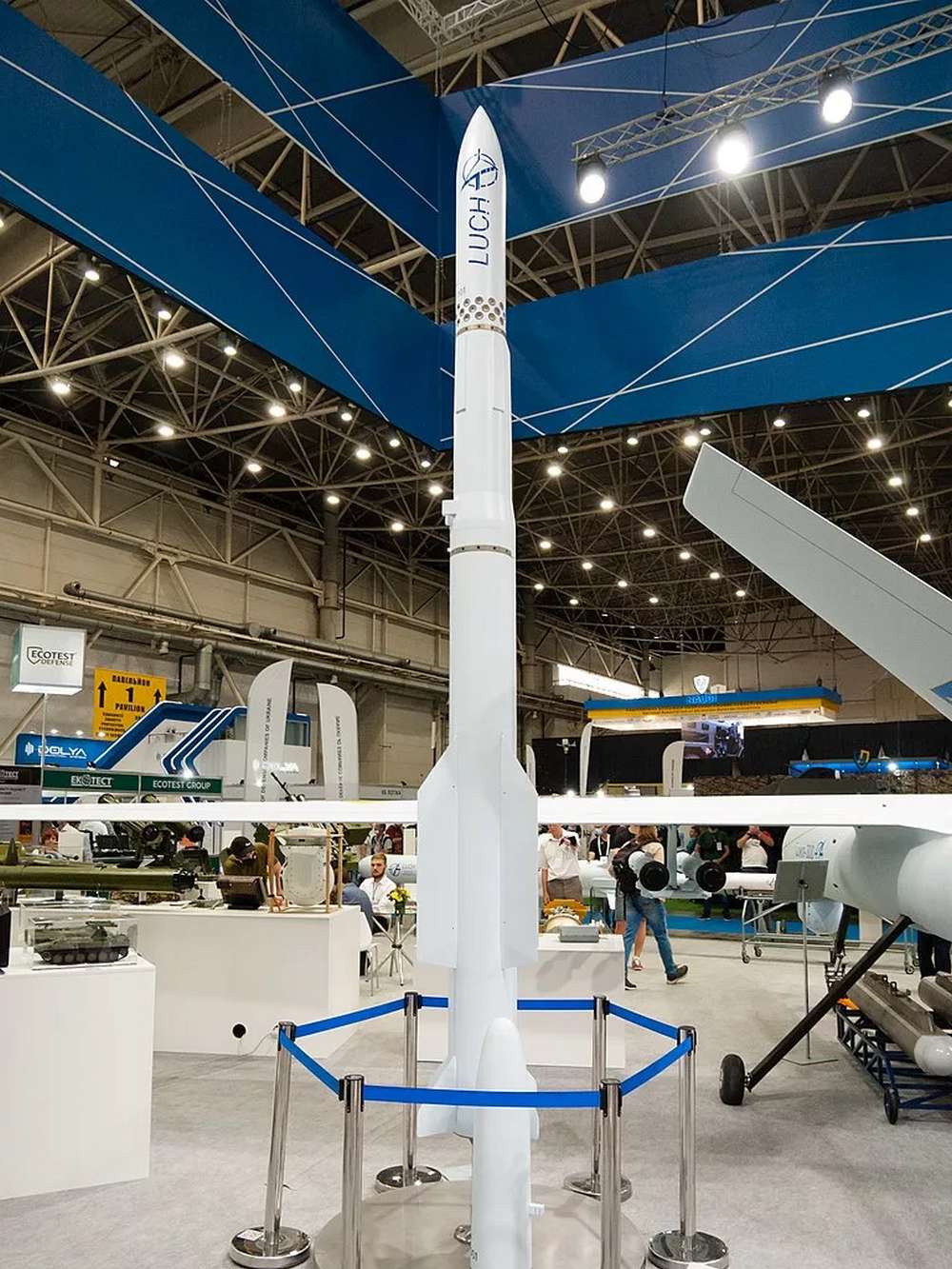 Макет ракети «Корал» на виставці «Зброя та безпека 2021»