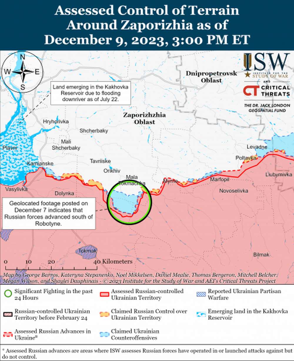 zaporizhia battle map draft december 9 2023