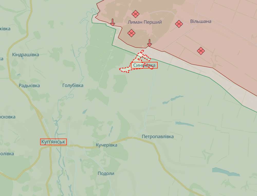 Синьківка та Куп'янськ на мапі бойових дій