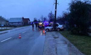 Смертельна ДТП на Львівщині авто зіткнулося з електроопорою (фото)