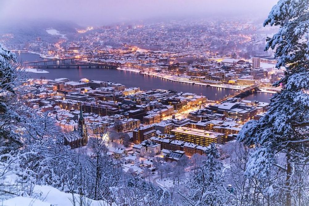 Winter In Drammen Norway 240873317