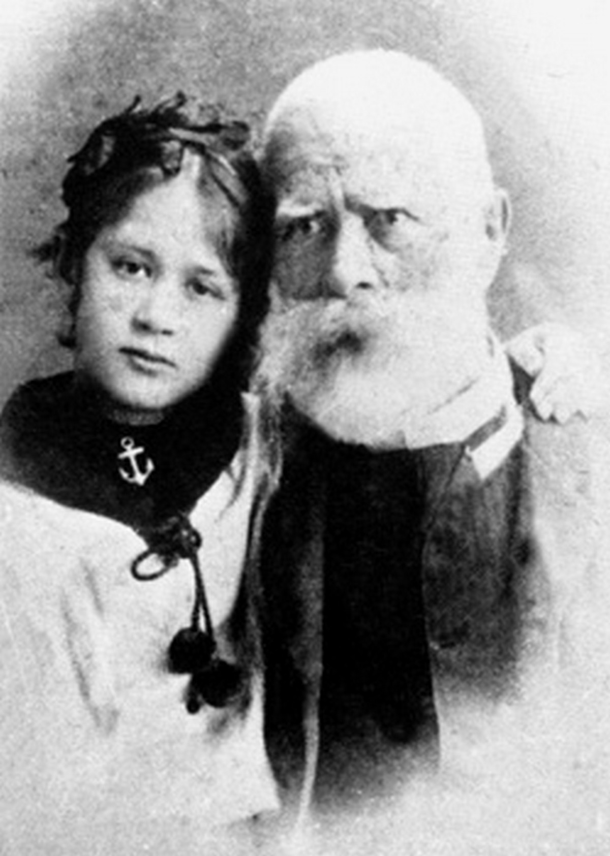 Шевченко Варфоломій з онукою Олександрою 1891