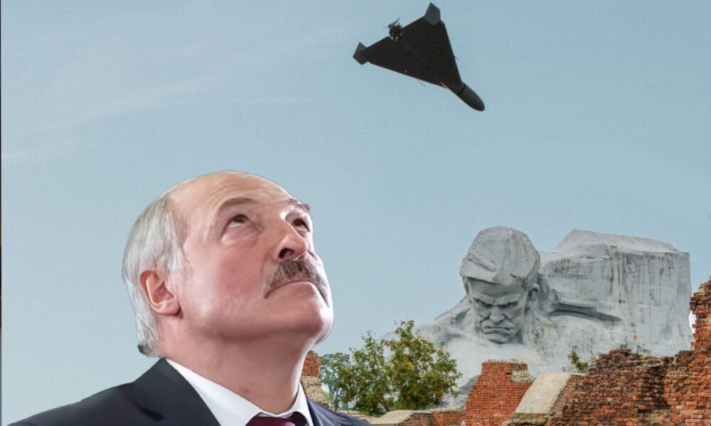 Російський шахед в небі над Білоруссю