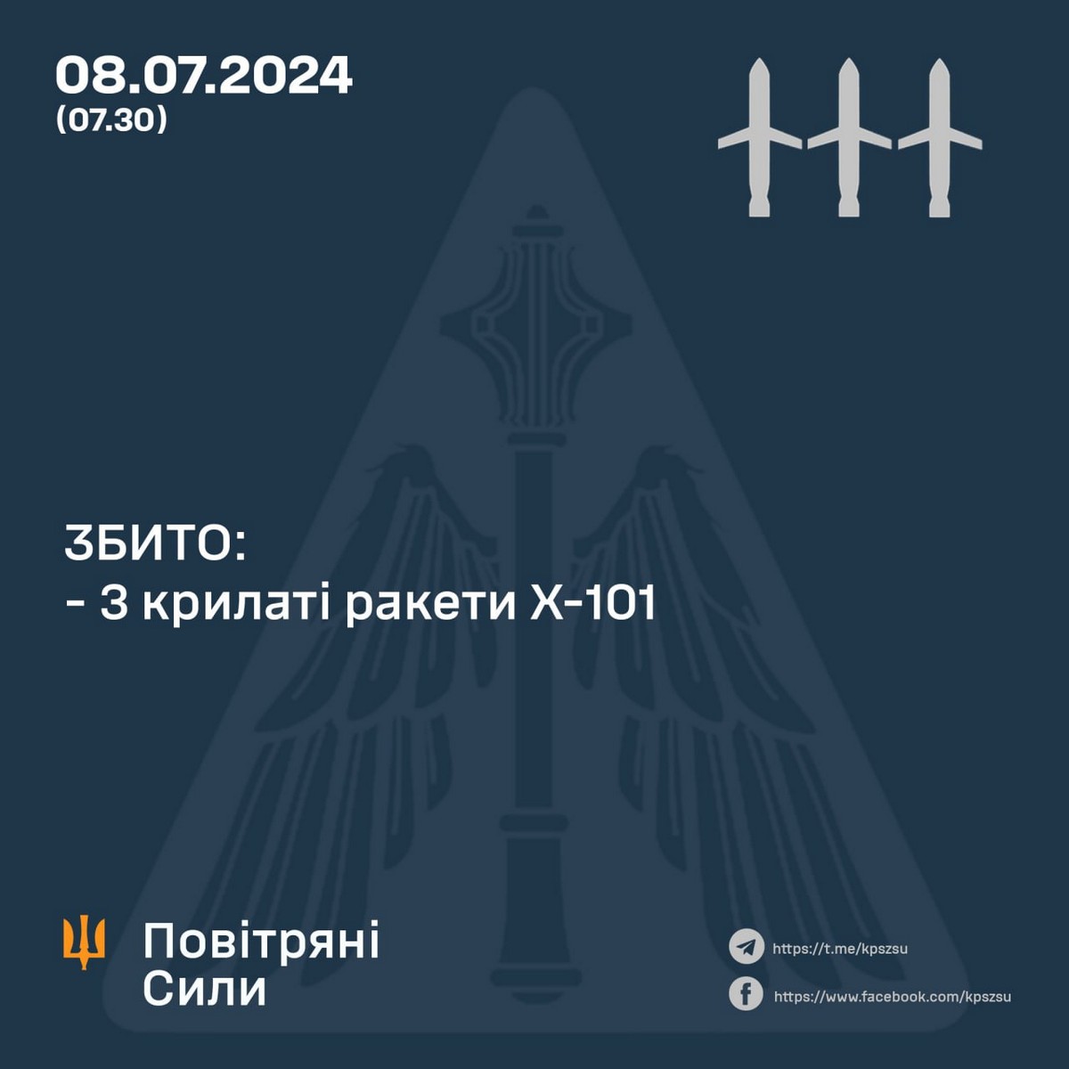 Нічна повітряна атака 8 липня: росія запускала ракети - все, що відомо