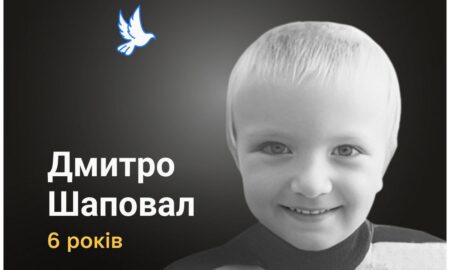 Меморіал: вбиті росією. Дмитро Шаповал, 6 років, Сумщина, серпень