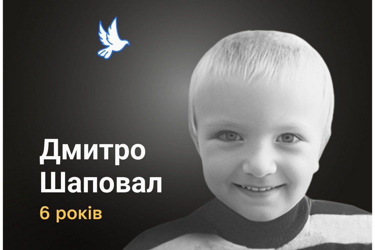 Меморіал: вбиті росією. Дмитро Шаповал, 6 років, Сумщина, серпень