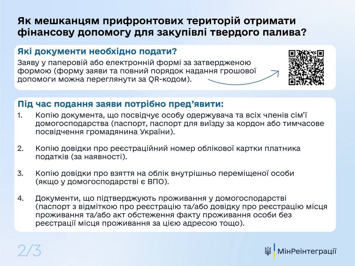 Коли мешканці прифронтових територій отримають 21 000 грн на паливо і як подати заявку