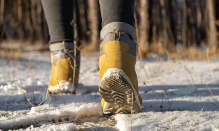 depositphotos 438626984 stock photo warm female boots snow hiking