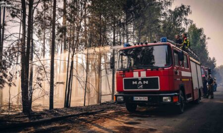 На Київщині масштабна пожежа на відкритій території: ситуацію ускладнює сильний вітер (фото, відео)