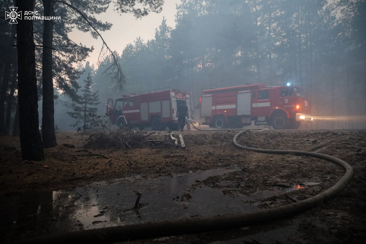 Пожежі на Полтавщині та Лиманщині