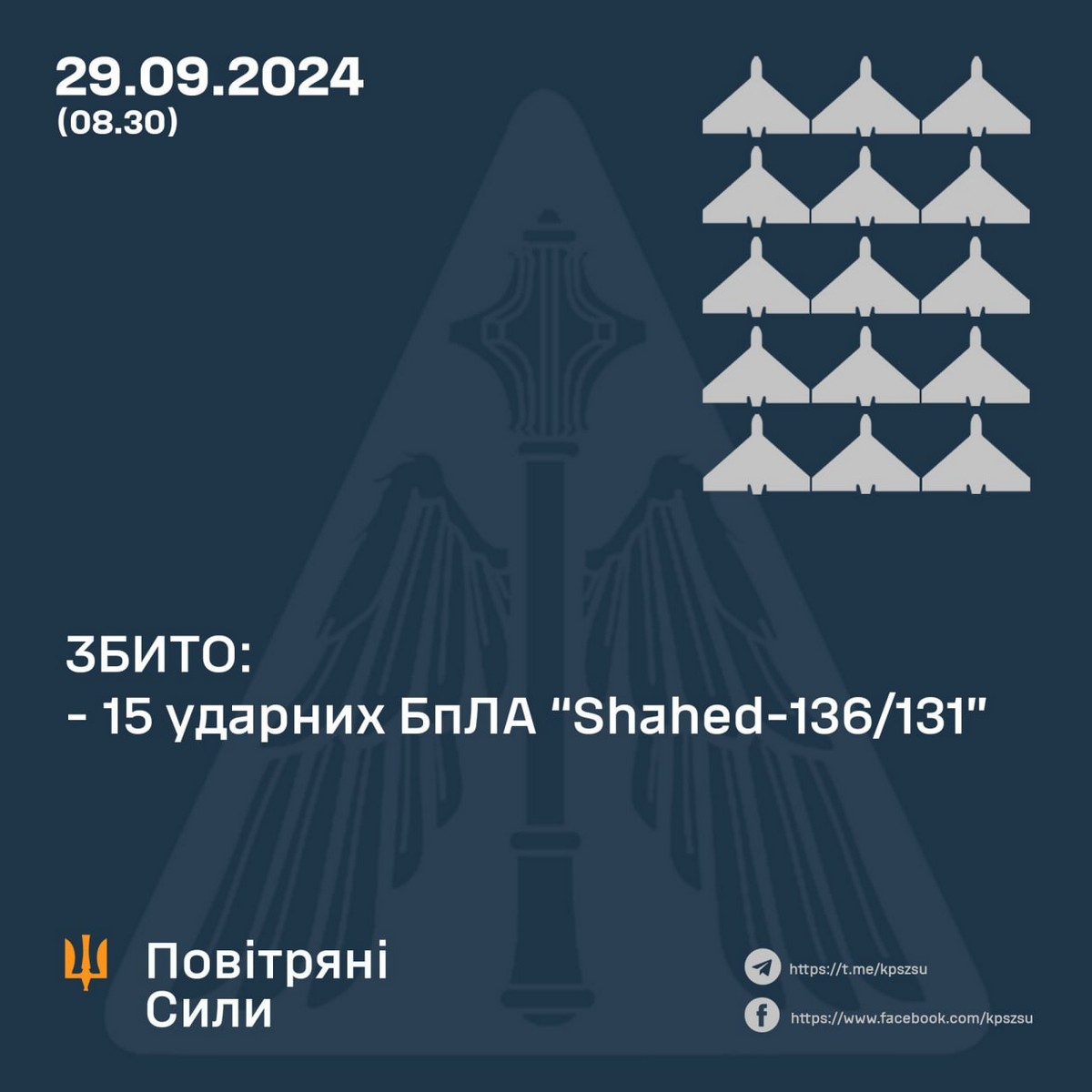 Нічна повітряна атака 29 вересня: виникла пожежа – все, що відомо