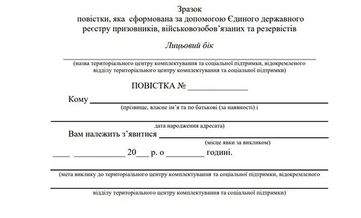 Загальна мобілізація - що має бути зазначено у повістці, щоб вона вважалася дійсною (фото)	