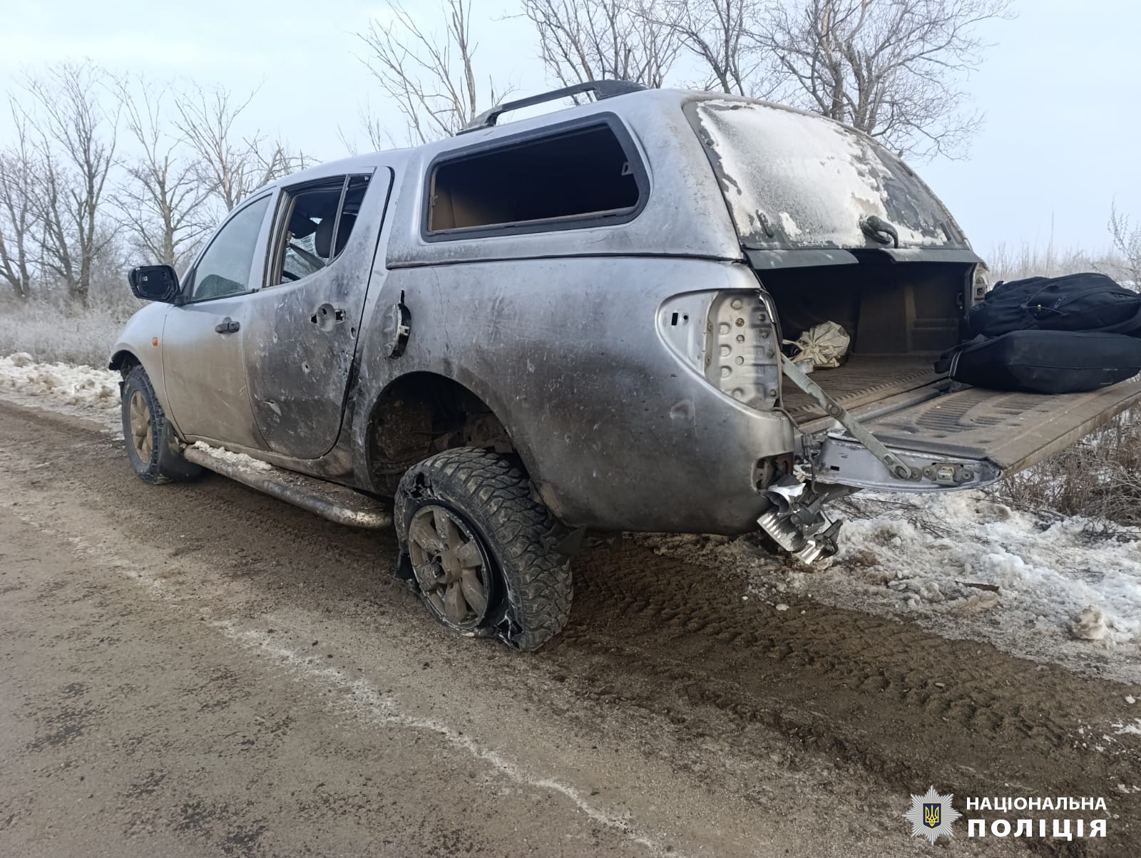 Поранено трьох правоохоронців: окупанти вдарили по машині поліції у Куп'янську