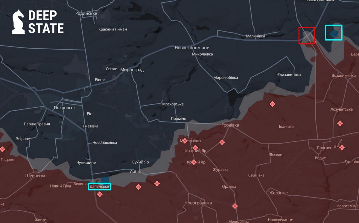 Окупанти закріплюються на перехресті траси Покровськ-Костянтинівка – DeepState