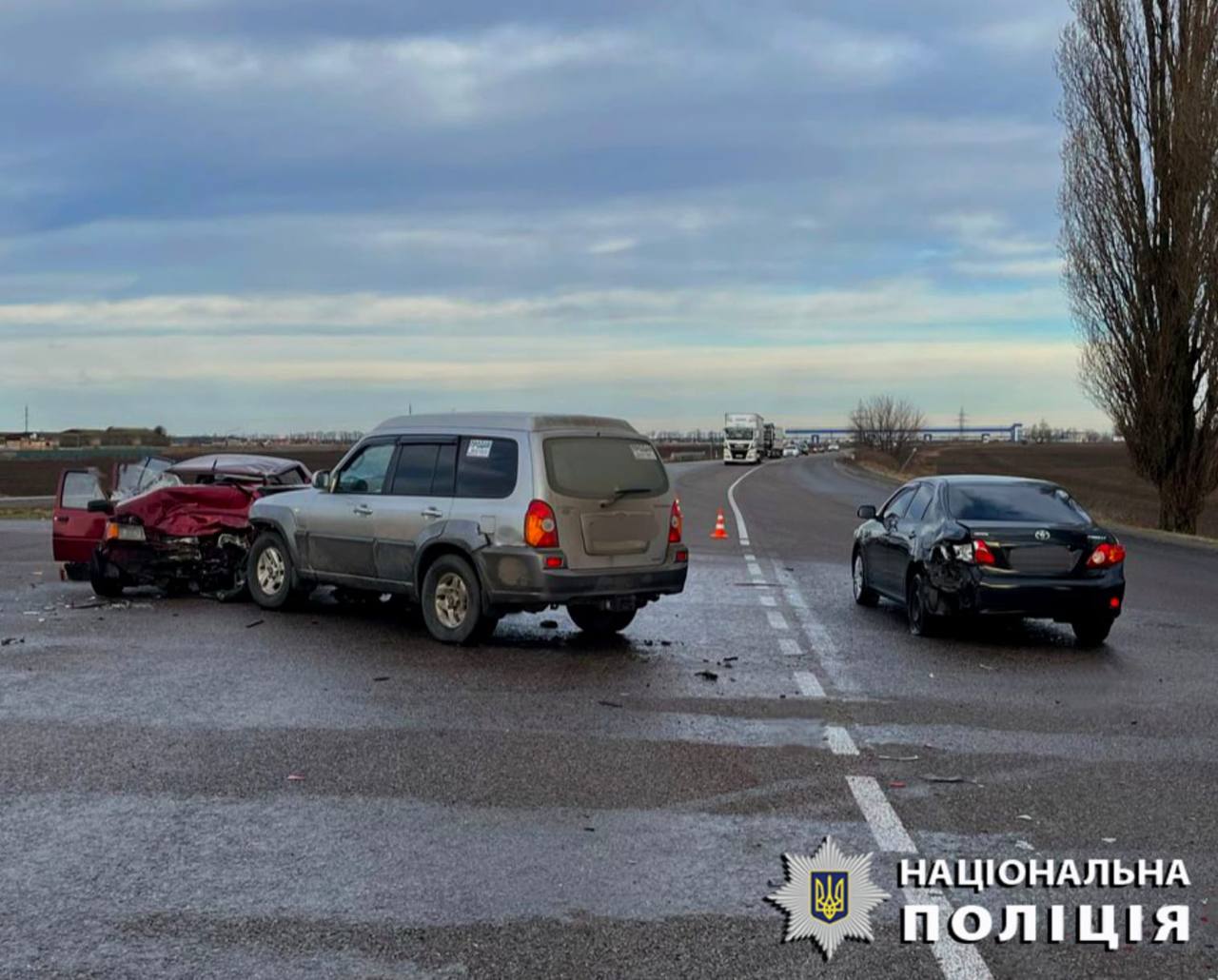 Потрійна ДТП на Київщині – є постраждалий